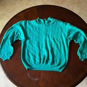 Teal Cable Knit Sweater